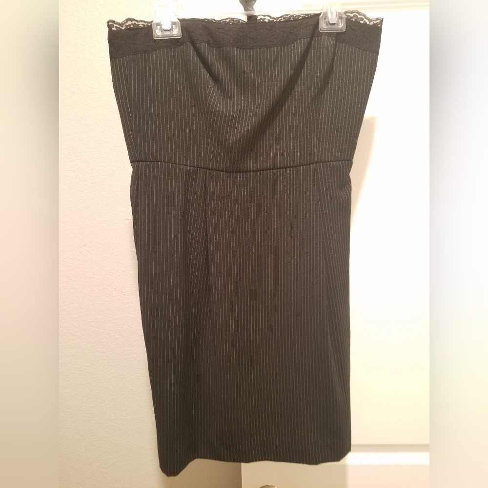 DKNY Pinstriped sleeveless dress